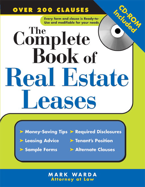 Title details for Complete Book of Real Estate Leases by Mark  Warda Attorney at Law - Available